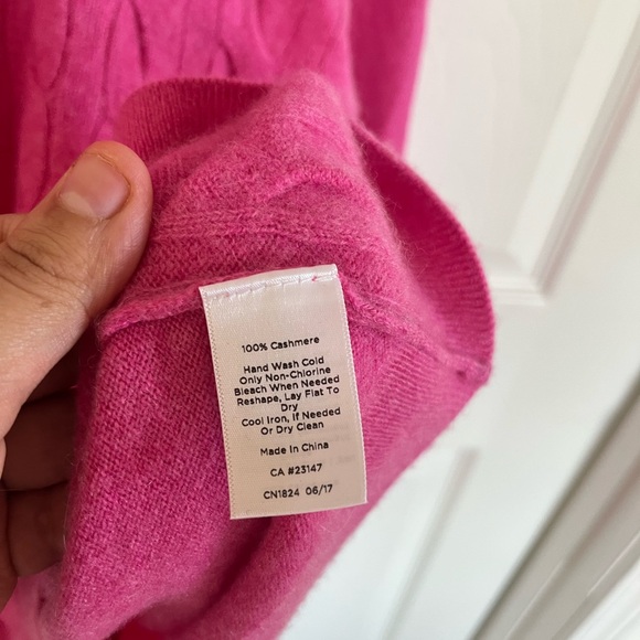 Talbots Vibrant Pink Cable Knit Sweater - Picture 3 of 8